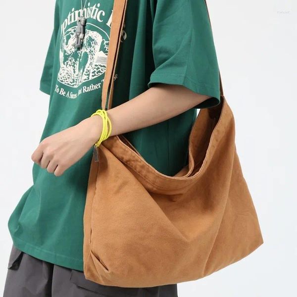 Tasche Vintage Leinwand Umhängetaschen Frauen Unisex Große Kapazität Casual Mädchen Vielseitig Sommer Koreanischen Stil Shopper