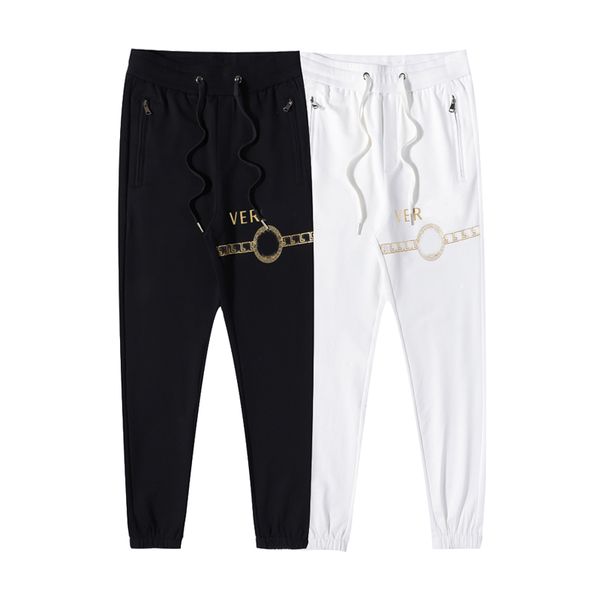 Calça de trilha masculina casual designer alta qualidade cor sólida joggers calças arco-íris listras laterais calças elásticas cintura M-XXXL