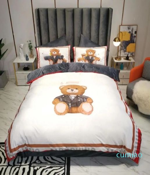 Saling designer conjuntos de cama capa edredão adorável urso rainha edredons conjuntos capa 4 pçs fronhas cama tamanho rainha