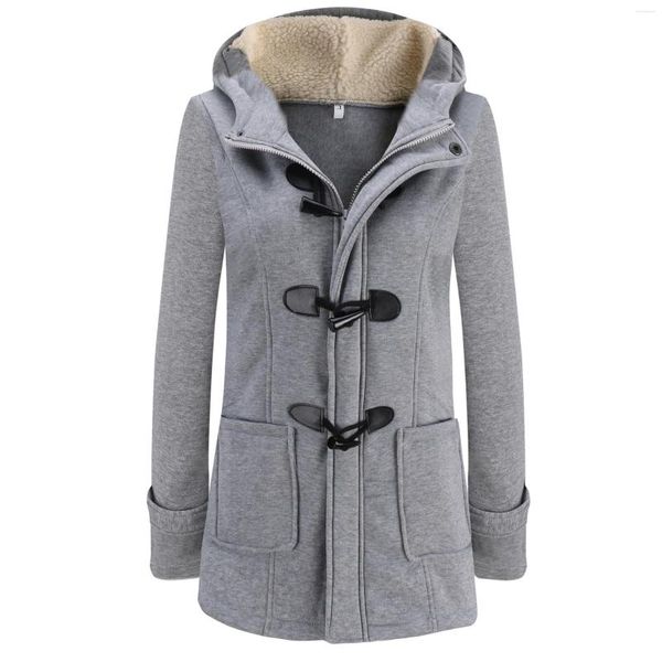 Delle donne Trench e Impermeabili Cappotti Delle Donne Parka 2023 di Inverno Lungo di Spessore di Cotone Solido Della Chiusura Lampo Casual Femminile Con Cappuccio Caldo Outwear Più Il Formato Giacca Mujer