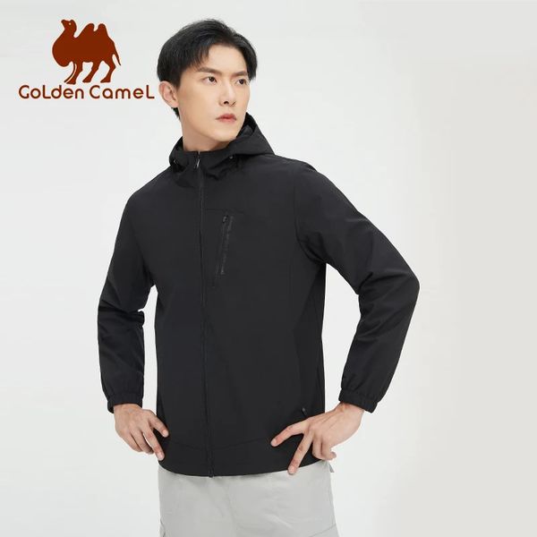 Outros artigos esportivos GOLDEN CAMEL Caminhadas Casaco de lã com capuz para homens Winbreaker Plus Velvet tecido à prova de vento quente Mens casacos de inverno 231009