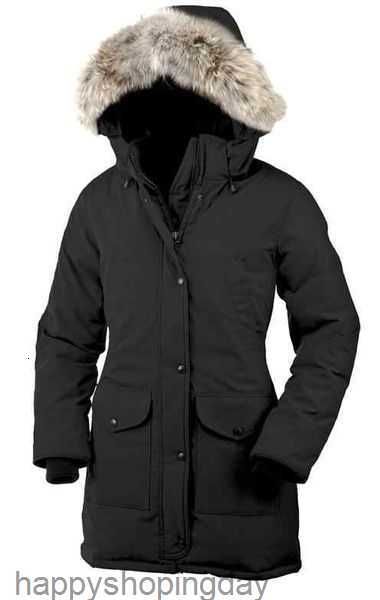 Gänsedaunenmantel für Damen, Winterjacke, echter Wolfspelzkragen, Kapuze, warme und winddichte Outdoor-Mäntel mit abnehmbarer Kappe, Damenparka, XS-3XL4YA2