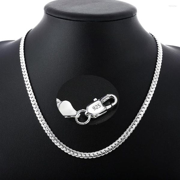 Цепочки оптом из стерлингового серебра 925 пробы, ширина 6 мм, дизайнерское ожерелье 20-60 см, цепочка для женщин и мужчин, модные свадебные украшения, подарки