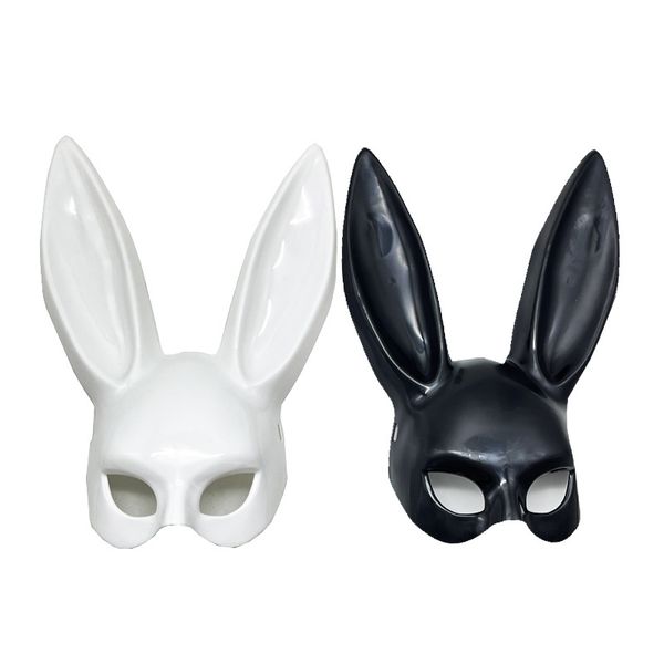 Maschera di coniglio Maschera per ragazza di coniglio a mezza faccia per Halloween, ballo di trucco, festa in maschera