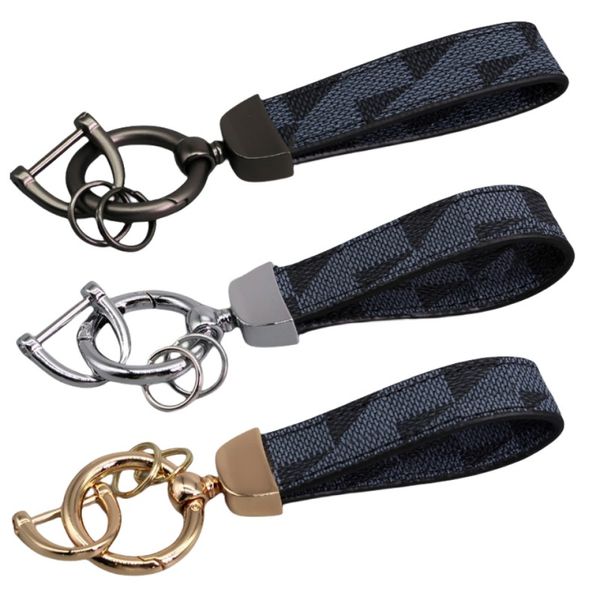 Дизайнерский брелок для ключей, кожаный автомобильный брелок Мужской брелок для ключей женский Автомобильный брелок из цинкового сплава с буквами Черный Белый Металл Маленькие аксессуары