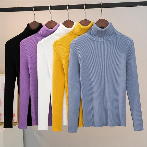 Kadın Sweaters Fashion Bahar Sonbahar Kadın Bayanlar Örtmece Stripe Sweater Sıradan yumuşak jumper kız ince elastikiyet kazakları