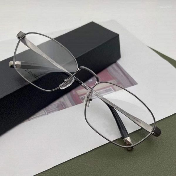 Montature per occhiali da sole Montature per occhiali da lavoro in titanio puro Occhiali da vista da uomo Marca giapponese Occhiali da vista Lenti ottiche Lettura miopia