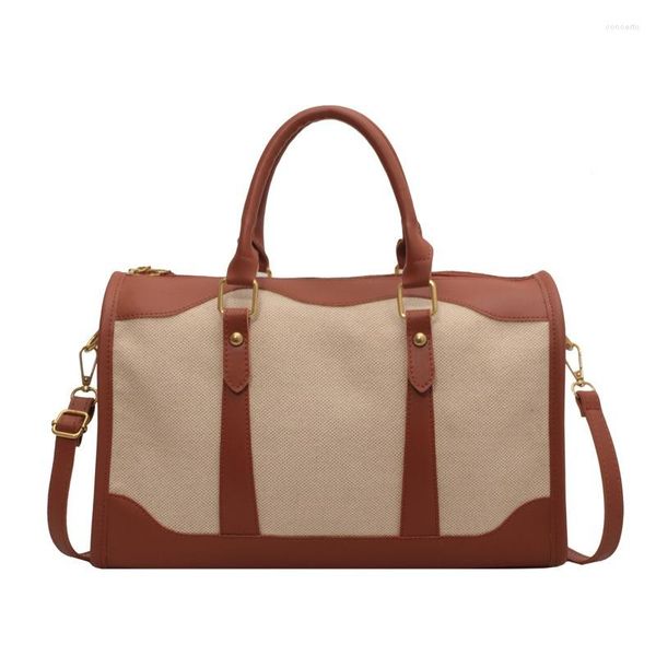 Sacos de ombro feminino viagem tote lona crossbody grande algodão pano satchels para as mulheres 2023 mulher bolsas designer luxo