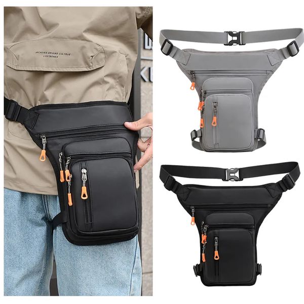 Sacos de cintura multifuncionais dos homens da motocicleta gota perna lado saco luxo designer cinto sacos ao ar livre casual saco da cintura moto pacote peito 231006