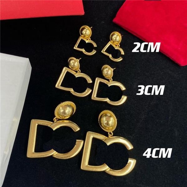 Zarte Brief Designer Ohrringe Charme Frauen Goldene Ohr Hoops Runde Kreis Alphabete Studs Geburtstag Weihnachten Geschenke mit Box206j