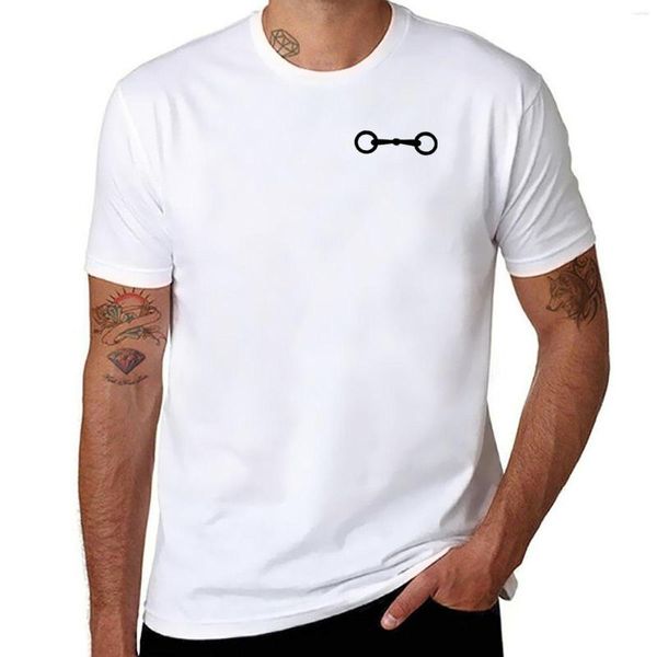Polos masculinos minimalista solto-ring snaffle bit camiseta anime roupas de secagem rápida para um menino engraçado t camisas masculino