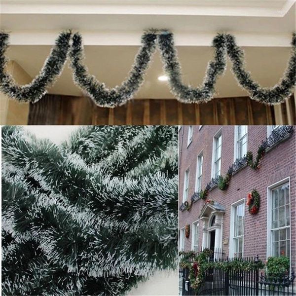 Decorazioni natalizie 2 mesi di anno Decorazioni natalizie Nastro Ghirlanda Albero Arco Ornamento Canna verde Tinsel Articoli per feste Bar Top Decorazione di nozze