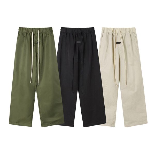 FOG ESSENTIALS Calças cargo masculinas e femininas Calças casuais Fears Off Gods Casais Calças pretas soltas de pele de inverno Quente Pastinaga Cinza Verde Damasco Calça de moletom esportiva longa