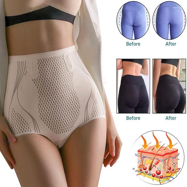 Pantaloni modellanti per l'addome da donna per le donne Shapewear Pantaloncini modellanti per il corpo a vita alta senza cuciture Pancia piatta Sollevamento dell'anca Biancheria intima dimagrante Taglie forti