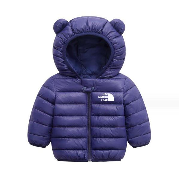 Bebek Erkekler ve Kızlar Down Coat Designer Çocuk Giyim Çocuk Çıkış Kapşonlu Pamuk Ceket Sonbahar/Kış Klasik Kulak Şekli