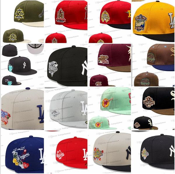 Cappelli aderenti da baseball da uomo in 37 colori Classico Blu reale Colore rosso Angeles 