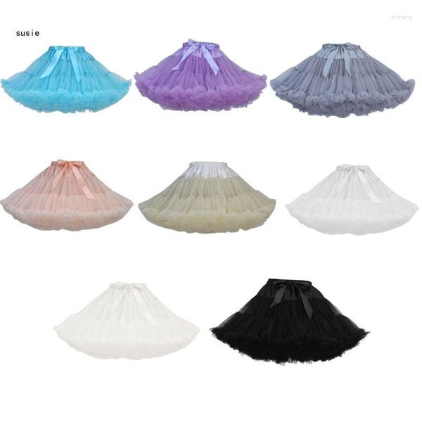 Saias X7YA Mulheres Tulle Petticoat Saia Multi-Camadas Vestido para Festa e Traje