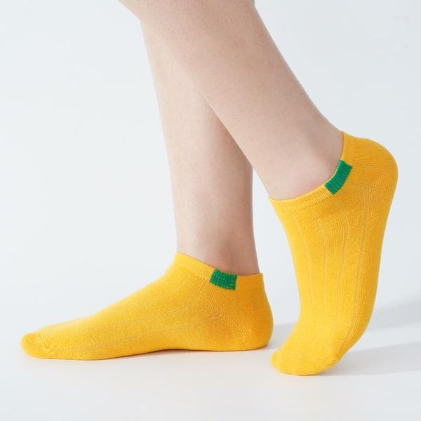 Damensocken, klassisch, Frühling und Sommer, einfarbig, Stoffetikett, kurz, einfach, täglich, lässig, atmungsaktiv, schweißabsorbierend, Boot