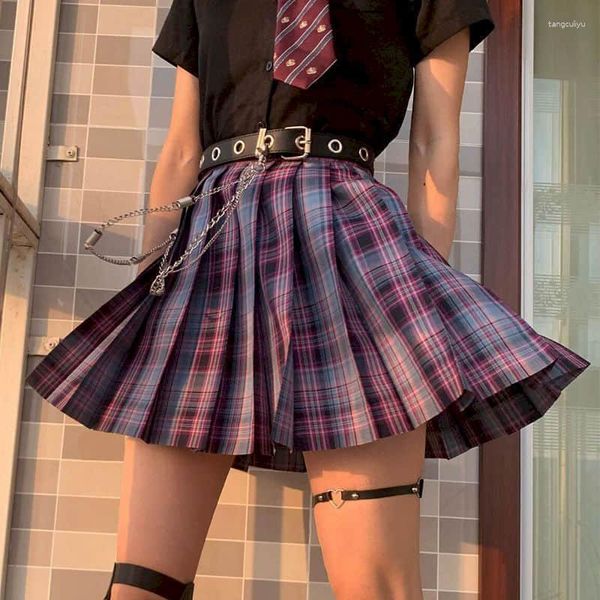 Vestidos de trabalho meninas jk uniforme xadrez saia terno verão estudante gravata plissado japonês estilo coreano conjuntos de duas peças roupas femininas arco