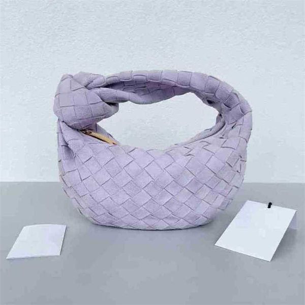 Damen Handtasche Bottegaaveneta Designer Vogue Happy Purple Woven Knotted Handtasche Makaron Have L