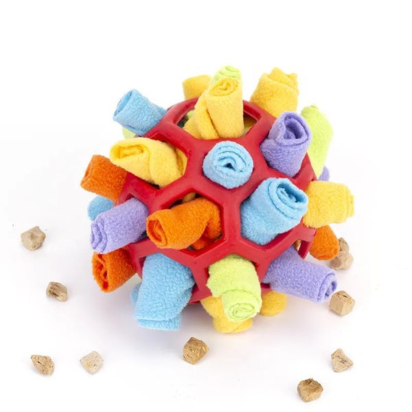 Hundespielzeug, Kauspielzeug, interaktives Puzzle-Spielzeug für Hunde, fördert die natürlichen Futtersuchfähigkeiten, tragbares Schnüffelball-Spielzeug für Haustiere, langsames Futtertraining, pädagogisches Spielzeug 231009
