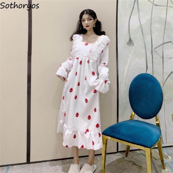 Mulheres sleepwear nightgowns mulheres rendas retalhos colar quadrado doce elegante princesa solta longa impressa bonito vintage chique simples flare