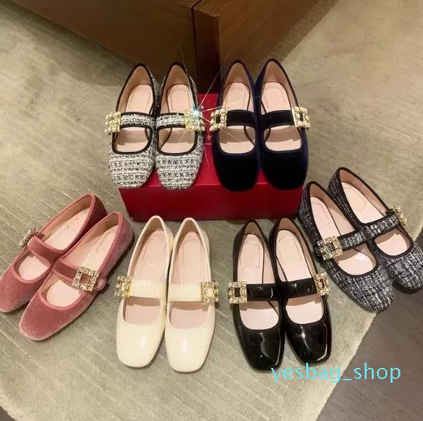 sandali firmati in pelle ciabatte Scarpe eleganti da donna Mary Jane bianca Summerluxury tacchi grossi francesi stile da donna piccola pelle la morbida piattaforma singola