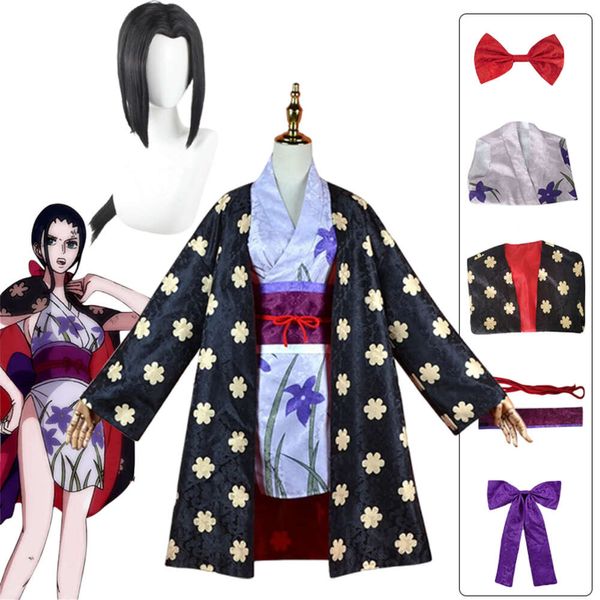 Costume cosplay Anime Nico Robin Miss Allsunday Cosplay Kimono Gonna Cappotto Parrucca Abiti Costumi di carnevale di Halloween per donne Girlcosplay