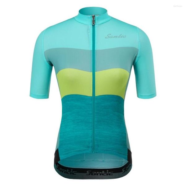 Rennjacken Santic Radtrikots Sommer Damen Sport Top Highway MTB Atmungsaktiv Schnelltrocknend