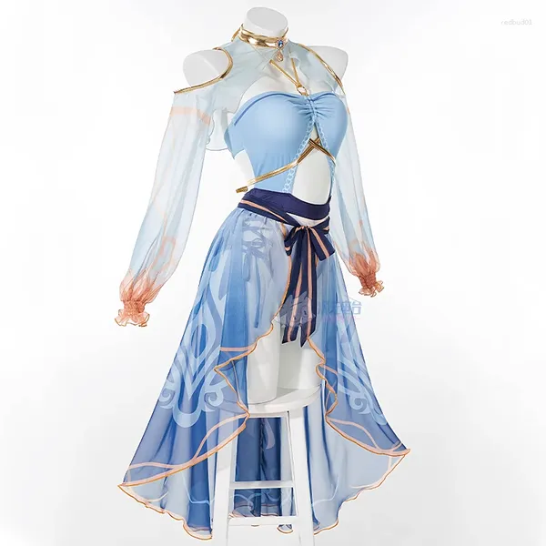 Kadın Mayo Gül Nilou Seksi Bölünmüş Mayo Oyunu Genshin Etki Cosplay Kostüm Kadın Anime Yaz Bikini Set Boyutları S-XL 2023