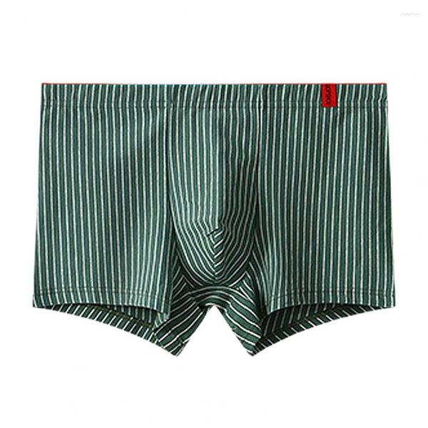 Mutande 2023 Mutandine maschili In cotone da uomo Boxer a righe Tronchi sexy Pantaloncini Vita bassa Biancheria intima Ropa Interior Sexi Para Hombre