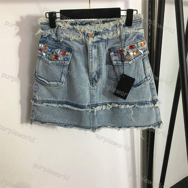 Designer senhoras denim curto cintura alta mini saia verão jeans meninas azul rua wear moda retro259b