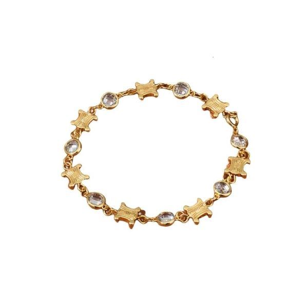 Pulseira clne designer de luxo moda feminina francês clássico pulseira corrente ouro emenda pulseira cobre banhado alta beleza pulseira feminina