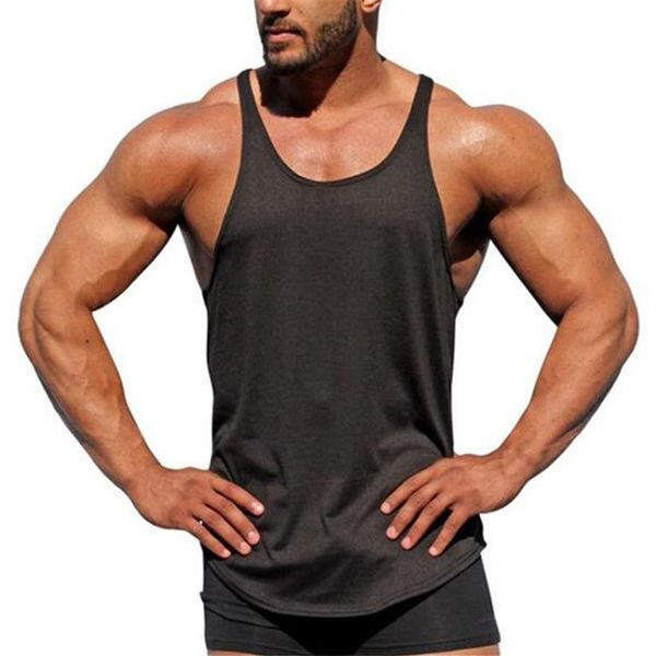 Muscleguys Herren-Tanktops, lässig, locker, Fitness, für Männer, Sommer, offene Seite, ärmellos, aktive Muskelshirts, Weste, Unterhemden320E