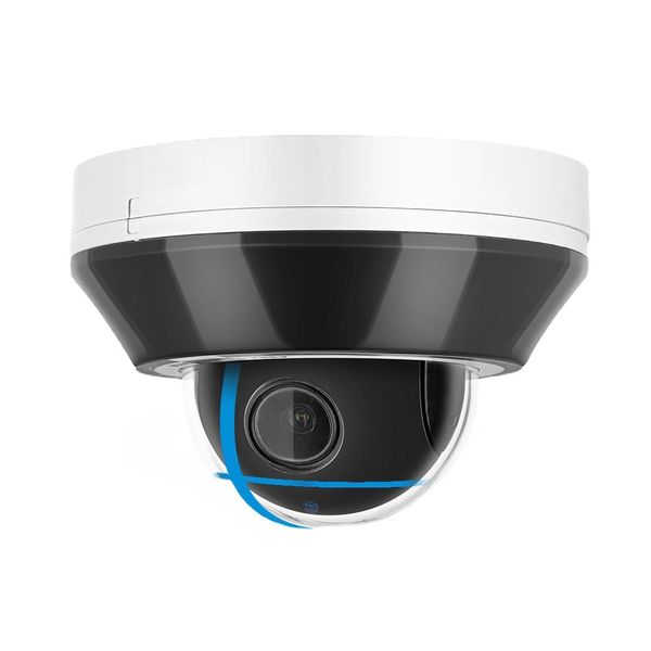 Câmera de segurança poe ptz de 6mp, dome, zoom óptico de 3x, 2.8-8mm, detecção de veículo humano, microfone embutido, câmeras de vigilância por vídeo ip66