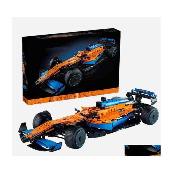 Blöcke 42141 Technischer Mclarens Forma 1 Rennwagen F1 Modellbausatz Creators Block Ziegel Spielzeug für Kinder Geburtstagsgeschenk Jungen Set Dro Otnzi