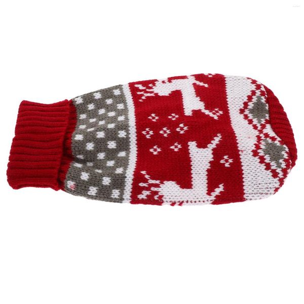 Kedi Kostümleri Köpek Noel Örgü Sweater Puppy Ren Geyiği Desen Tatil Evcil Giysileri