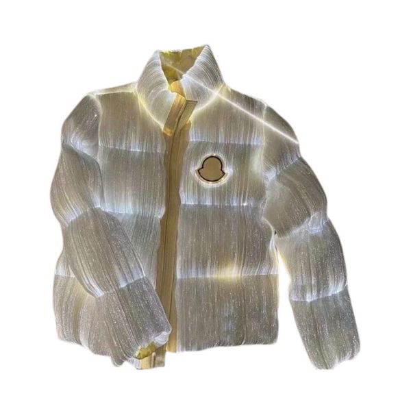 Новая светящаяся мужская бирка со значком, воротник-стойка, супер теплая мужская куртка высокой уличной моды140