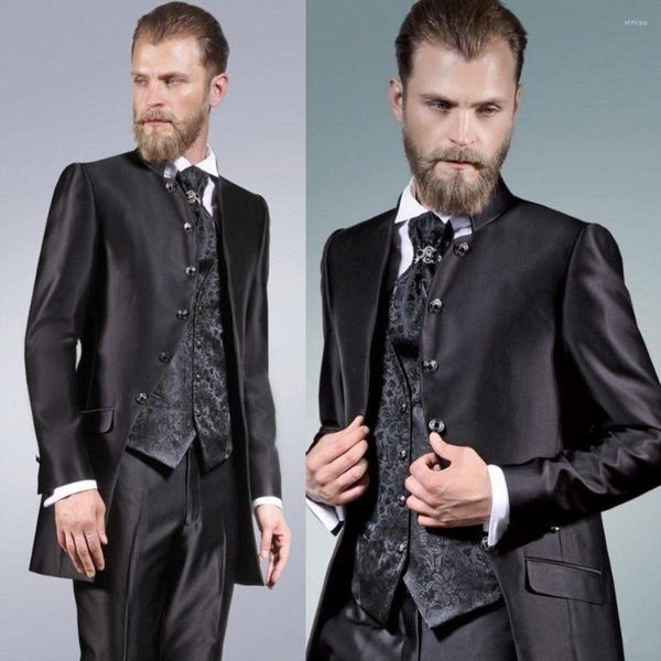 Ternos masculinos Bleaomsmen Mistura de lã Tuxedos Tuxedos Mens Wedding Man Jenossa Blazer Prom Dinner (Jaqueta de calça tacada) A69