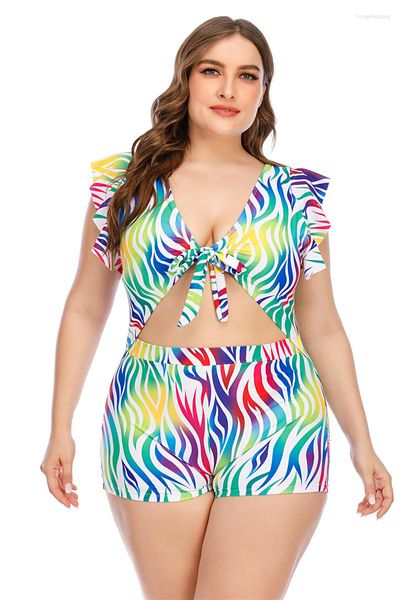 Mulheres Swimwear 2023 Plus Size One Piece Swimsuit Mulheres Bodysuit Grande 4XL Cintura Alta Bathsuit Beachwear Big 5XL Monokini Banhista