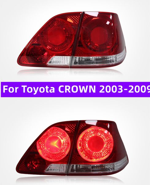 Fanali posteriori automatici per Toyota Crown 2003-2009 G12 Fanale posteriore LED Indicatori di direzione del freno Lampada Versione giapponese Luci posteriori a 6 occhi