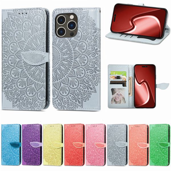 Custodia in pelle fiore magnetico retrò per iPhone 14 Pro Max 15 Plus 12 13 Mini 11 Pro 13Pro 12Pro 15Pro Max Photo Frame Cover