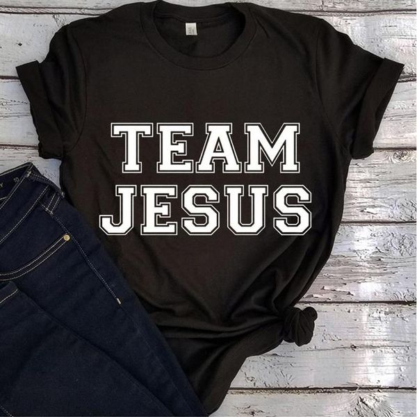 Homens camisetas Equipe Jesus Camisa Cristã Mulher Camisetas Fé T-shirt Religiosa Tee Roupas Tshirt para Homens XL268J