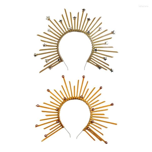 Haarspangen 50JB von Notre Dames mit Fünf-Sterne-Kopfschnalle, Haarband, lustiges Stirnband
