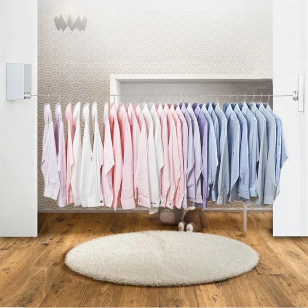 Askı rafları yumruksuz duvar asılı giysiler kurutma rafı geri çekilebilir 4.2m çamaşır ipleri çamaşır kurutma makinesi organizatör çamaşır askısı 231007
