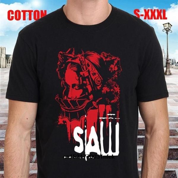 Erkekler Tişörtler Erkek Tişört Saw Head işkence korku filmi Tee T-Shirt Yenilik Tshirt Kadınlar285Q