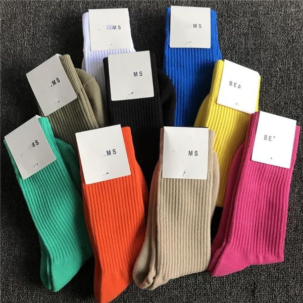 Herrensocken, leicht, luxuriös, mittelhoch, reine Baumwolle, sportlich, lässig und Damen, Bonbonfarben, Rosa, Schwarz, Weiß, Grau