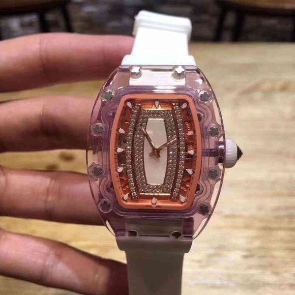 İzle Tarih Luxury Wristwatch Richa Milles Wine Famlel Watch RM07-02 Serisi 2824 Otomatik Mekanik Kılıf Kaseti Kadınlar Kadınlar