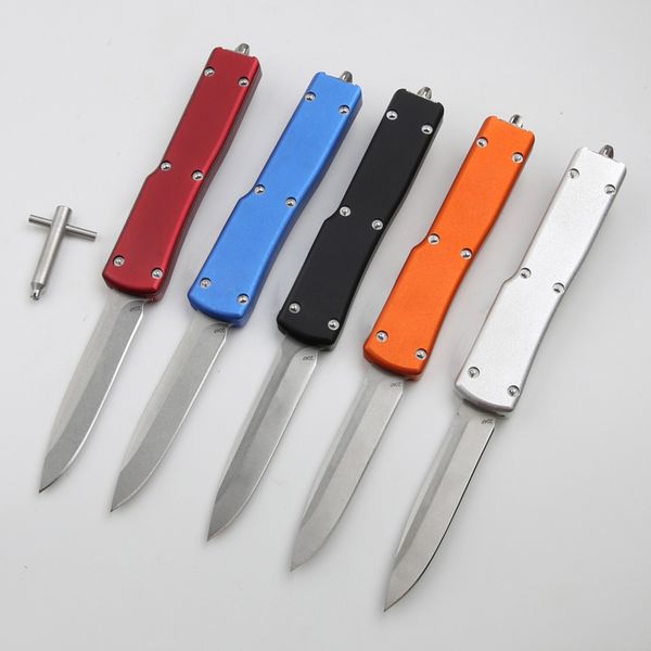 Coltello tattico automatico piccolo CK702 D2 lama satinata manico in alluminio aeronautico mini coltelli tascabili EDC da esterno con strumento di riparazione