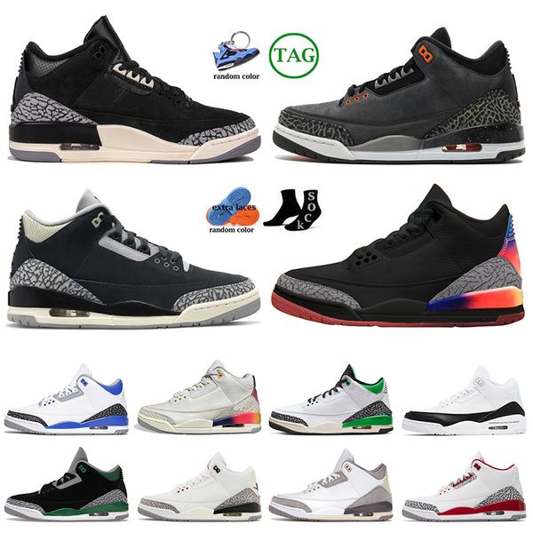 3s scarpe da basket sportive 3 outdoor uomo donna jumpman Fear Off Noir moka scuro verde pino j Balvin cemento balck cardinale rosso designer dhgate cestini scarpe da ginnastica